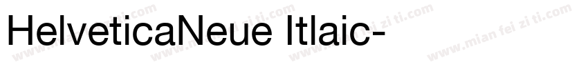 HelveticaNeue Itlaic字体转换